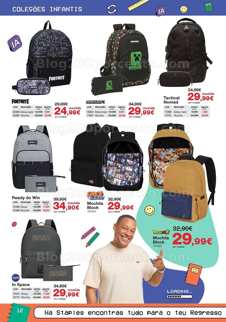Antevisão Folheto STAPLES Regresso às Aulas Promoções de 17 agosto a 30 setembro